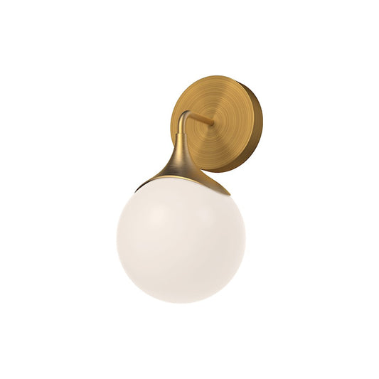 Alora Mood Nouveau 1 Light 12" Wall/Vanity, Gold/Opal Matte/Opal - WV505106AGOP