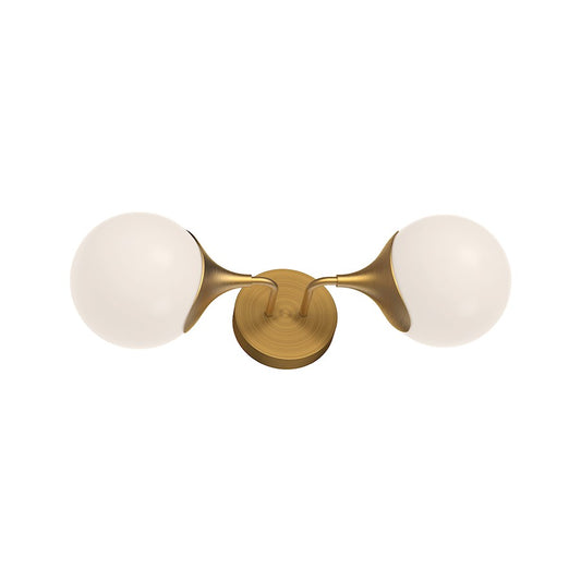 Alora Mood Nouveau 2 Light 19" Wall/Vanity, Gold/Opal Matte/Opal - WV505219AGOP