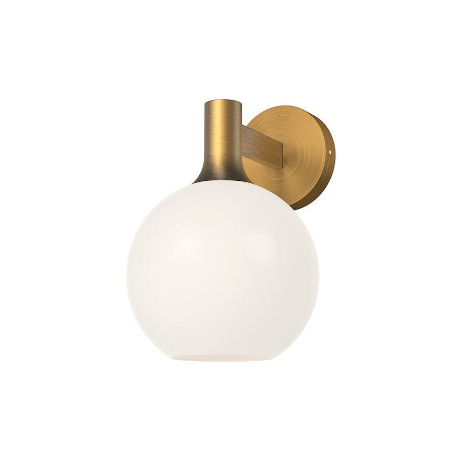 Alora Mood Castilla 1 Light 8" Wall/Vanity, Gold/Opal/Clear - WV506108AGOP