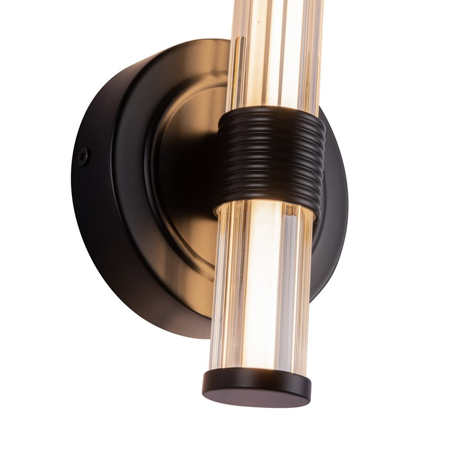 Kuzco Elsie 12" LED Wall/Vanity Light, Matte Black