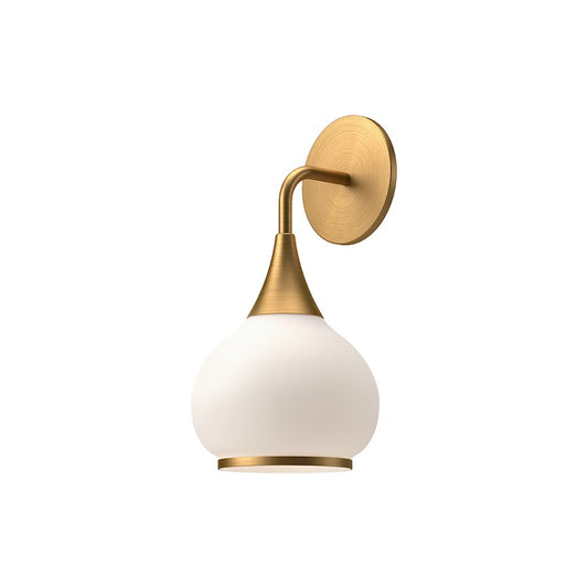 Alora Mood Hazel 1Lt 6" Wall/Vanity, Gold/Opal Matte/Clear/Opal - WV524006AGOP