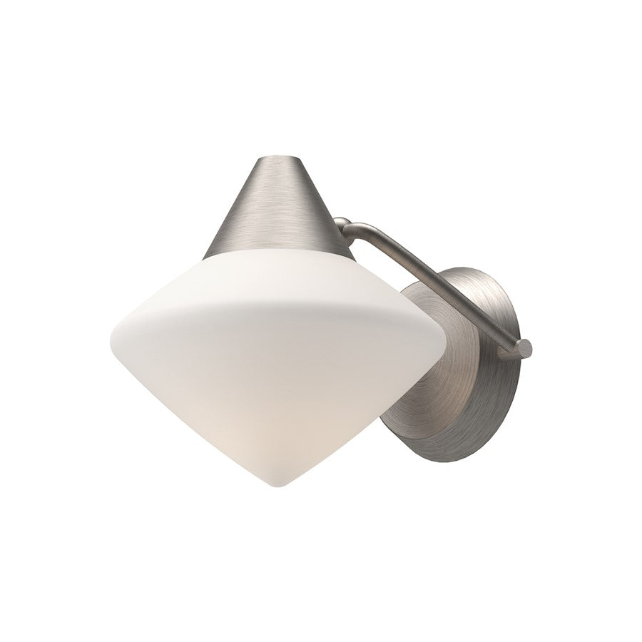 Alora Mood Nora 1 Light 8" Wall/Vanity, Nickel/Opal Matte/Opal - WV537508BNOP