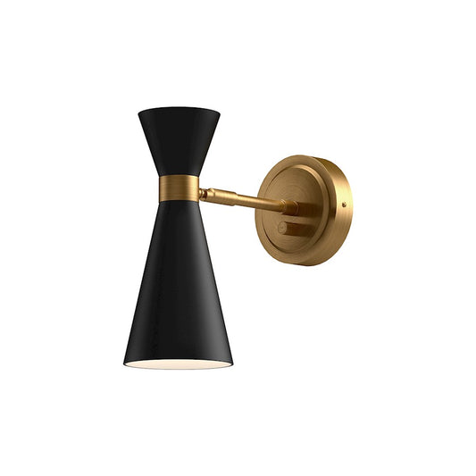 Alora Mood Blake 1 Light 4" Wall/Vanity, Aged Gold/Matte Black - WV574404MBAG