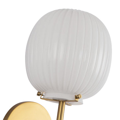 Kuzco Cherise 7" Socket Wall/Vanity Light, Gold/Glossy Opal Glass
