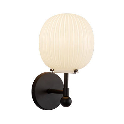 Kuzco Cherise 7" Socket Wall/Vanity Light, Black/Glossy Opal - WV579107MBGR