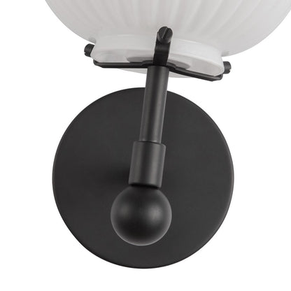 Kuzco Cherise 7" Socket Wall/Vanity Light, Black/Glossy Opal