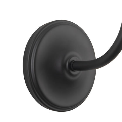 Kuzco Bromley 5" Black Bathroom Vanity Light, Matte Black/Travertine