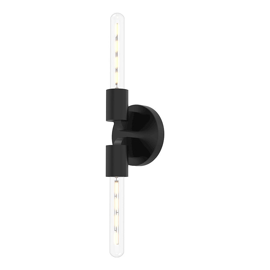 Alora Mood Claire 2 Light 5" Wall/Vanity, Matte Black - WV607202MB