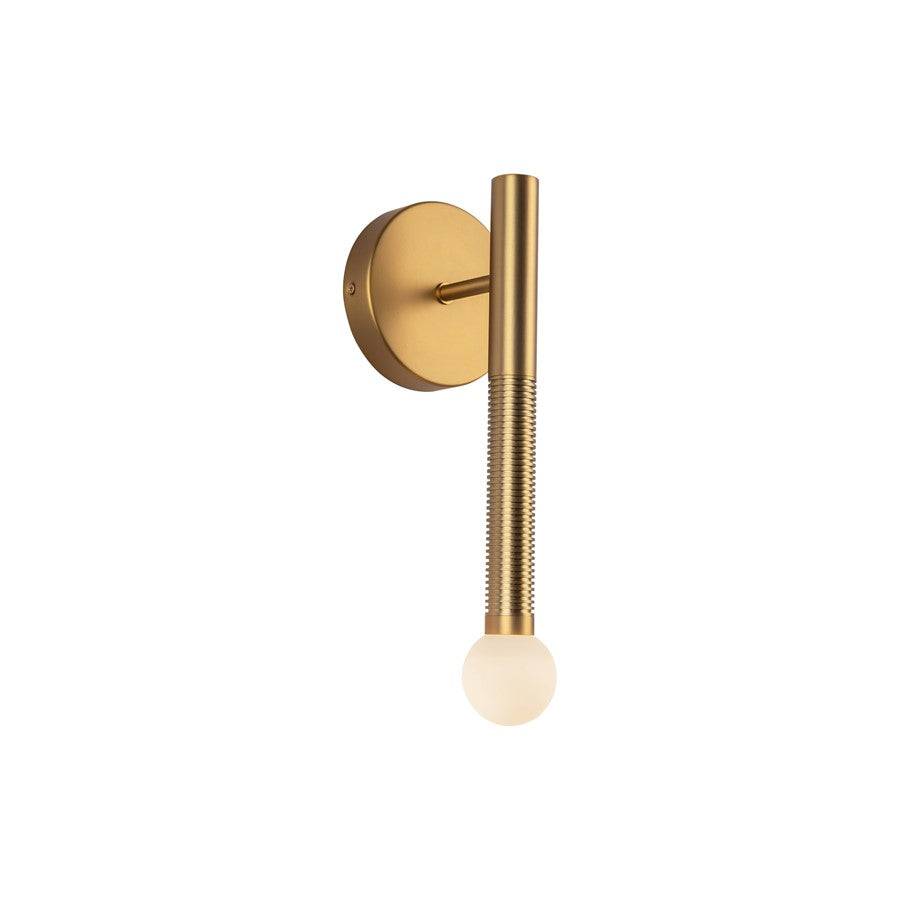 Kuzco Arden 14" LED Wall/Vanity Light, Gold/Opal Glass - WV612114BGOP-UNV