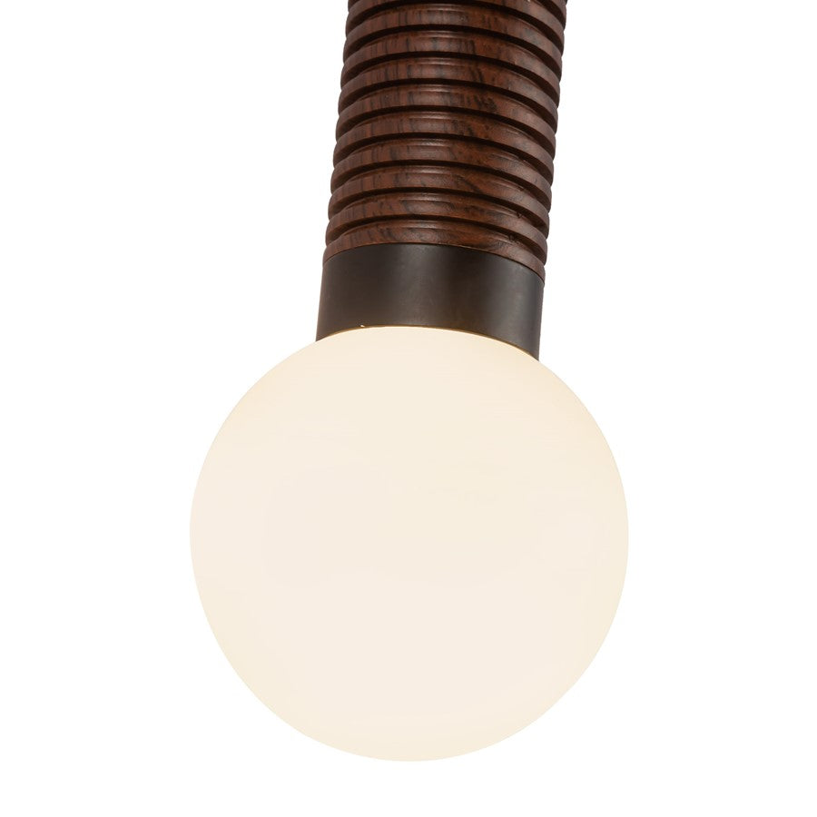 Kuzco Arden 14" LED Wall/Vanity Light, Black/Opal Glass