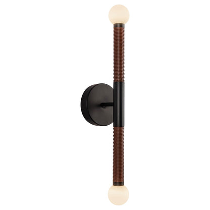 Kuzco Arden 23" LED Wall/Vanity Light, Black/Opal Glass - WV612223MBOP-UNV