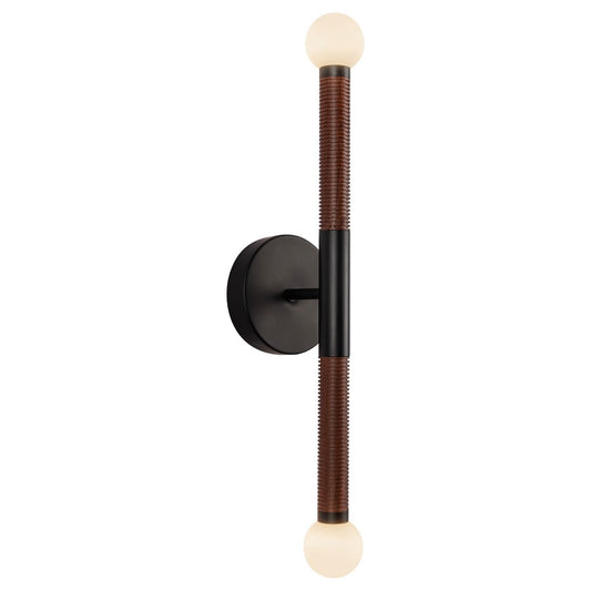 Kuzco Arden 23" LED Wall/Vanity Light, Black/Opal Glass - WV612223MBOP-UNV