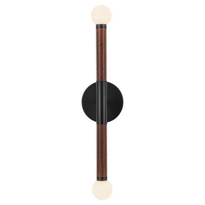 Kuzco Arden 23" LED Wall/Vanity Light, Black/Opal Glass