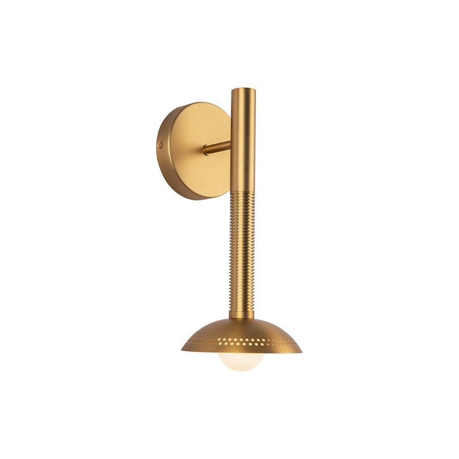 Kuzco Arden 14" LED Wall/Vanity Light/Shade, Gold/Opal/Steel - WV616114BGOP-UNV