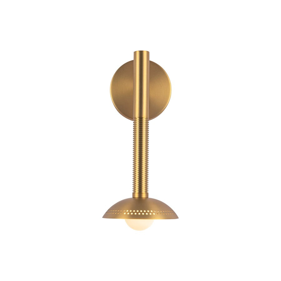 Kuzco Arden 14" LED Wall/Vanity Light/Shade, Gold/Opal/Steel