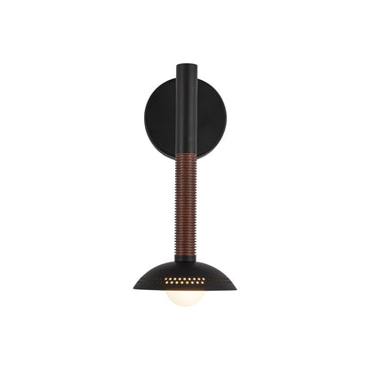 Kuzco Arden 14" LED Wall/Vanity Light/Shade, Black/Opal/Steel