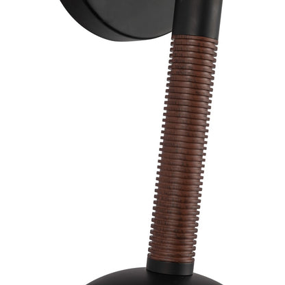 Kuzco Arden 14" LED Wall/Vanity Light/Shade, Black/Opal/Steel