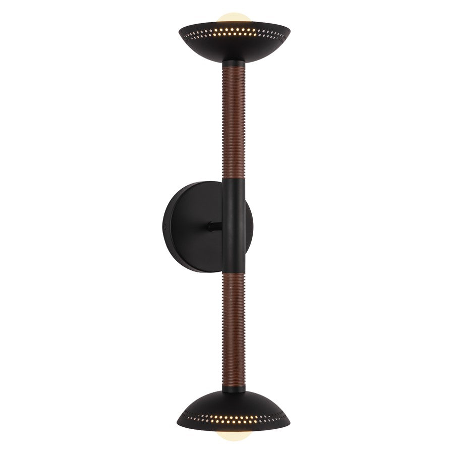 Kuzco Arden 23" LED Wall/Vanity Light/Shade, Black/Opal/Steel - WV616223MBOP-UNV