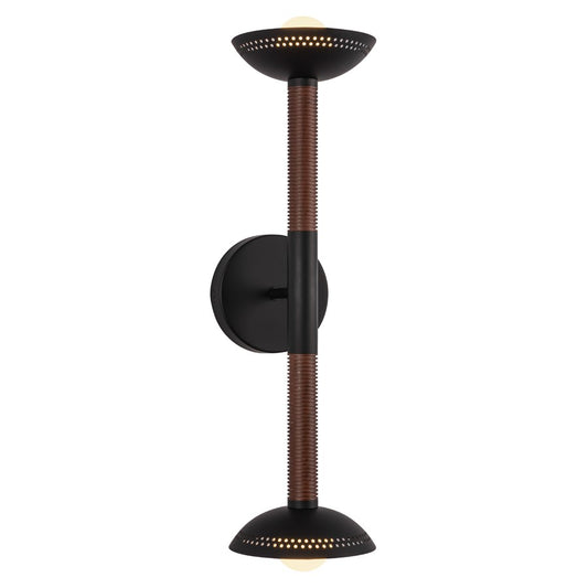 Kuzco Arden 23" LED Wall/Vanity Light/Shade, Black/Opal/Steel - WV616223MBOP-UNV