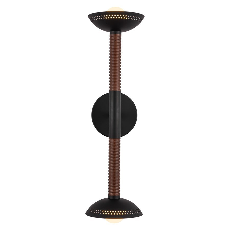 Kuzco Arden 23" LED Wall/Vanity Light/Shade, Black/Opal/Steel