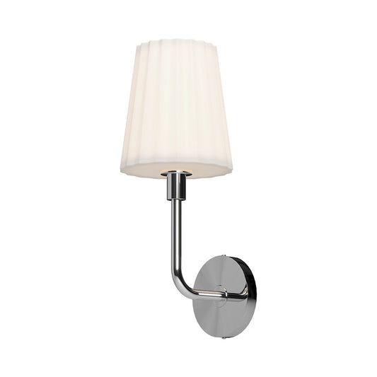 Alora Mood Plisse 1 Light 7" Wall/Vanity, Chrome/Opal Matte/Opal - WV628107CHOP