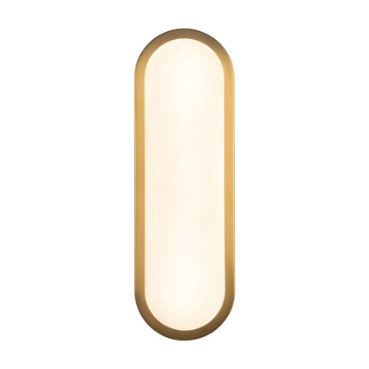 Kuzco Evelyn 16" Gold Dim LED Bathroom, Brushed Gold/Alabaster - WV653016BGAR
