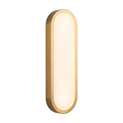 Kuzco Evelyn 16" Gold Dimmable LED Bathroom, Brushed Gold/Alabaster