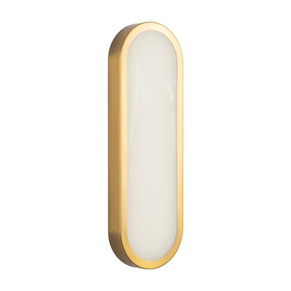 Kuzco Evelyn 16" Gold Dimmable LED Bathroom, Brushed Gold/Alabaster
