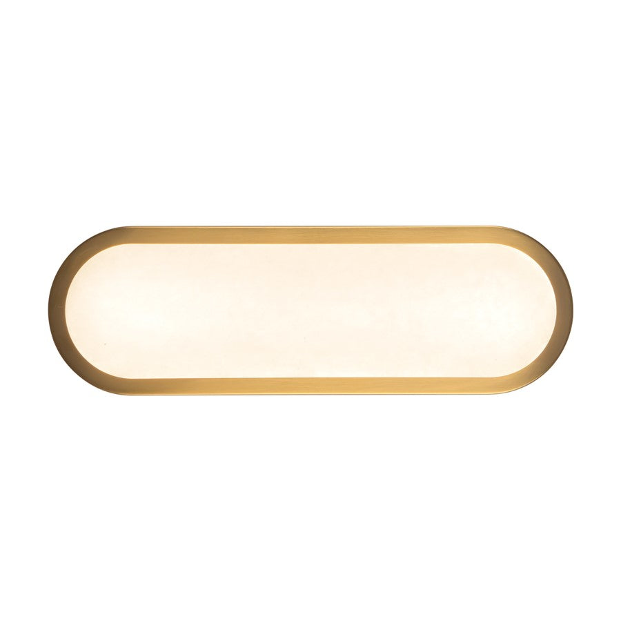 Kuzco Evelyn 16" Gold Dimmable LED Bathroom, Brushed Gold/Alabaster