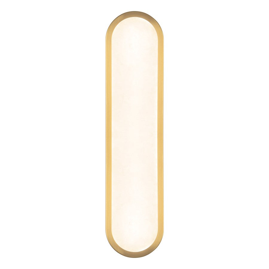 Kuzco Evelyn 22" Gold Dim LED Bathroom, Brushed Gold/Alabaster - WV653022BGAR