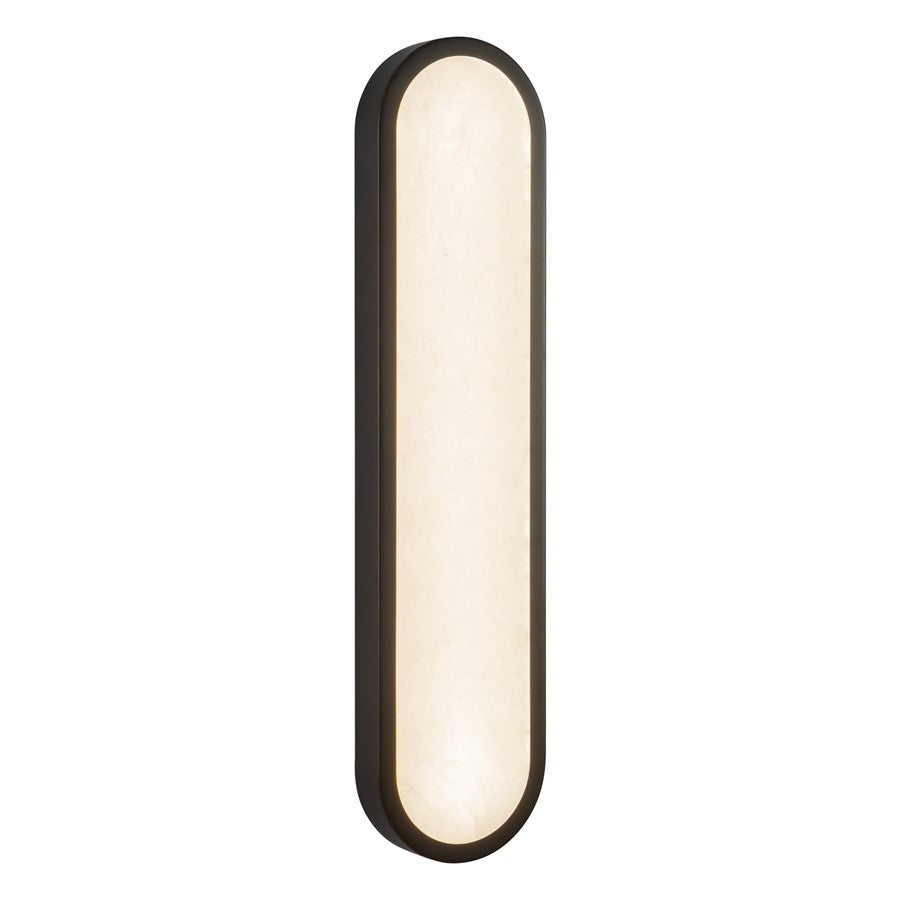 Kuzco Evelyn 22" Black Dimmable LED Bathroom, Matte Black/Alabaster