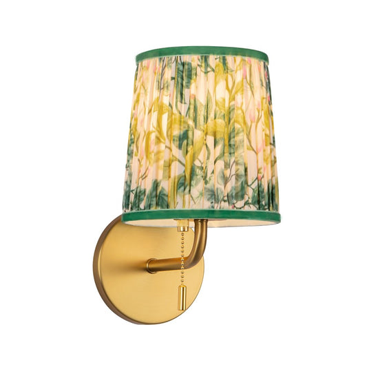 Kuzco Scout 10" Gold Vanity Light, Gold/Green Linen - WV675106BGGL