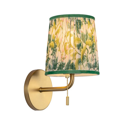 Kuzco Scout 10" Gold Vanity Light, Gold/Green Linen