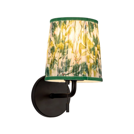 Kuzco Scout 10" Blk Bathroom Vanity Light, Matte Blk/Green Linen - WV675106MBGL