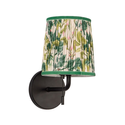 Kuzco Scout 10" Black Bathroom Vanity Light, Matte Black/Green Linen