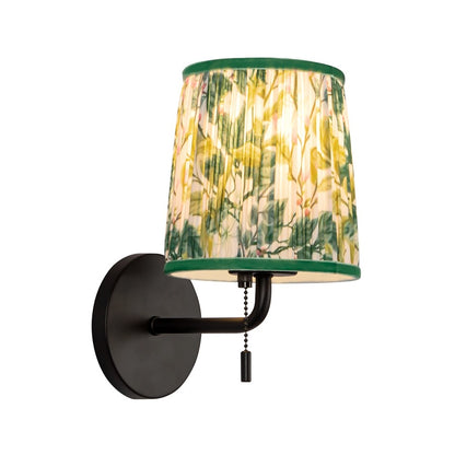 Kuzco Scout 10" Black Bathroom Vanity Light, Matte Black/Green Linen