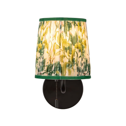 Kuzco Scout 10" Black Bathroom Vanity Light, Matte Black/Green Linen