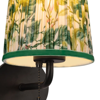Kuzco Scout 10" Black Bathroom Vanity Light, Matte Black/Green Linen
