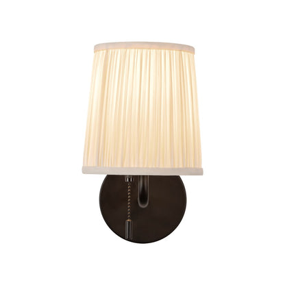 Kuzco Scout 10" Black Bathroom Vanity Light, Matte Black/White Linen