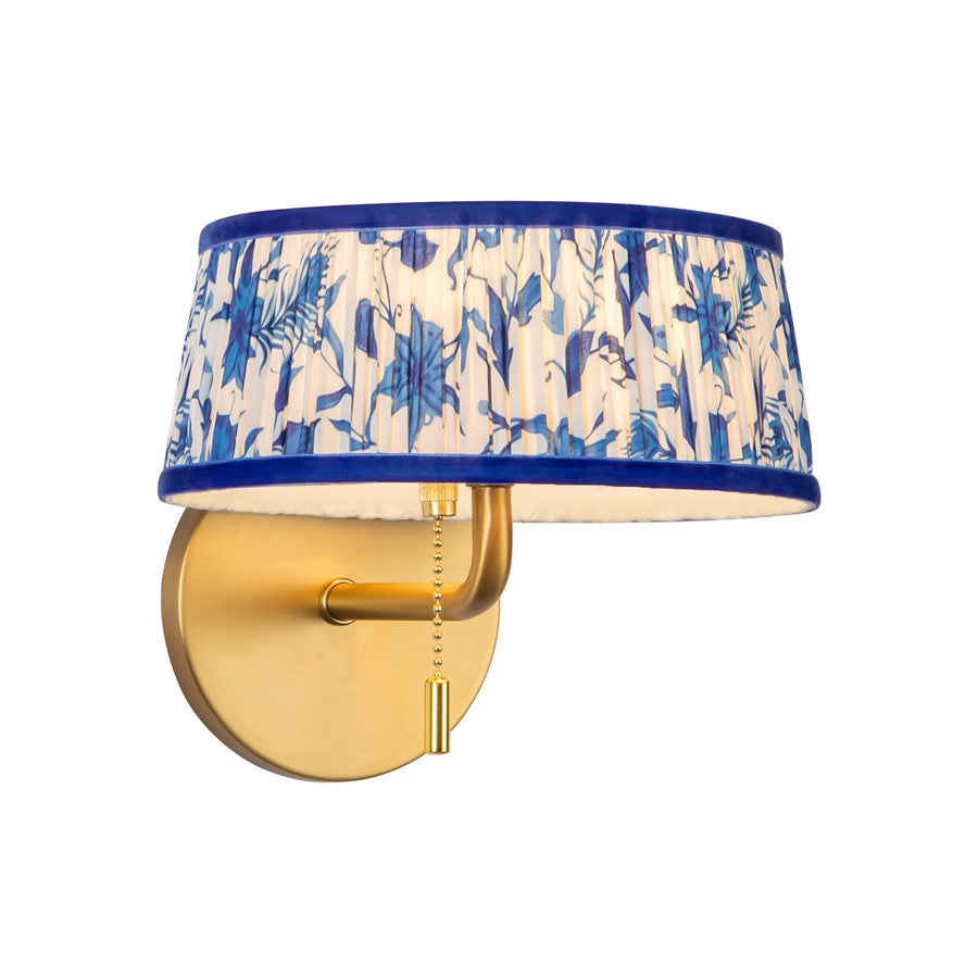 Kuzco Scout 7" Gold Vanity Light, Gold/Blue Linen - WV675208BGBL