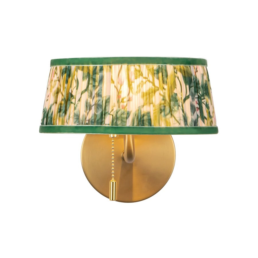 Kuzco Scout 7" Gold Vanity Light, Gold/Green Linen
