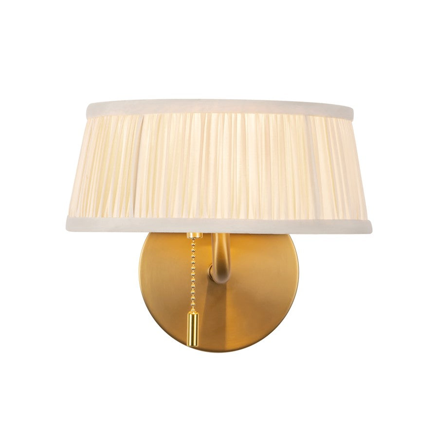 Kuzco Scout 7" Gold Bathroom Vanity Light, Brushed Gold/White Linen
