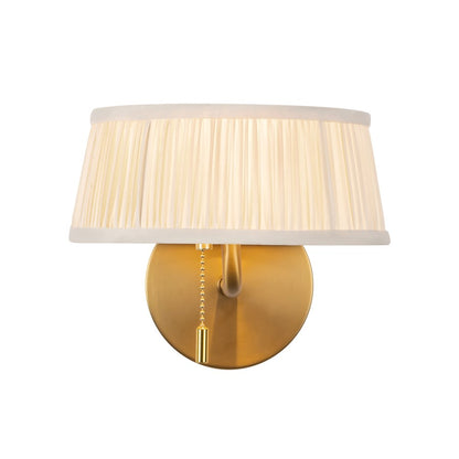 Kuzco Scout 7" Gold Bathroom Vanity Light, Brushed Gold/White Linen
