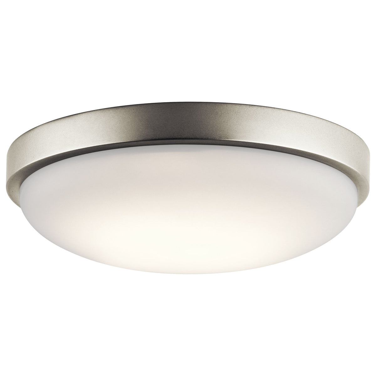 Kichler Flush Mount LED 11.5x3", Brushed Nickel, White Acrylic