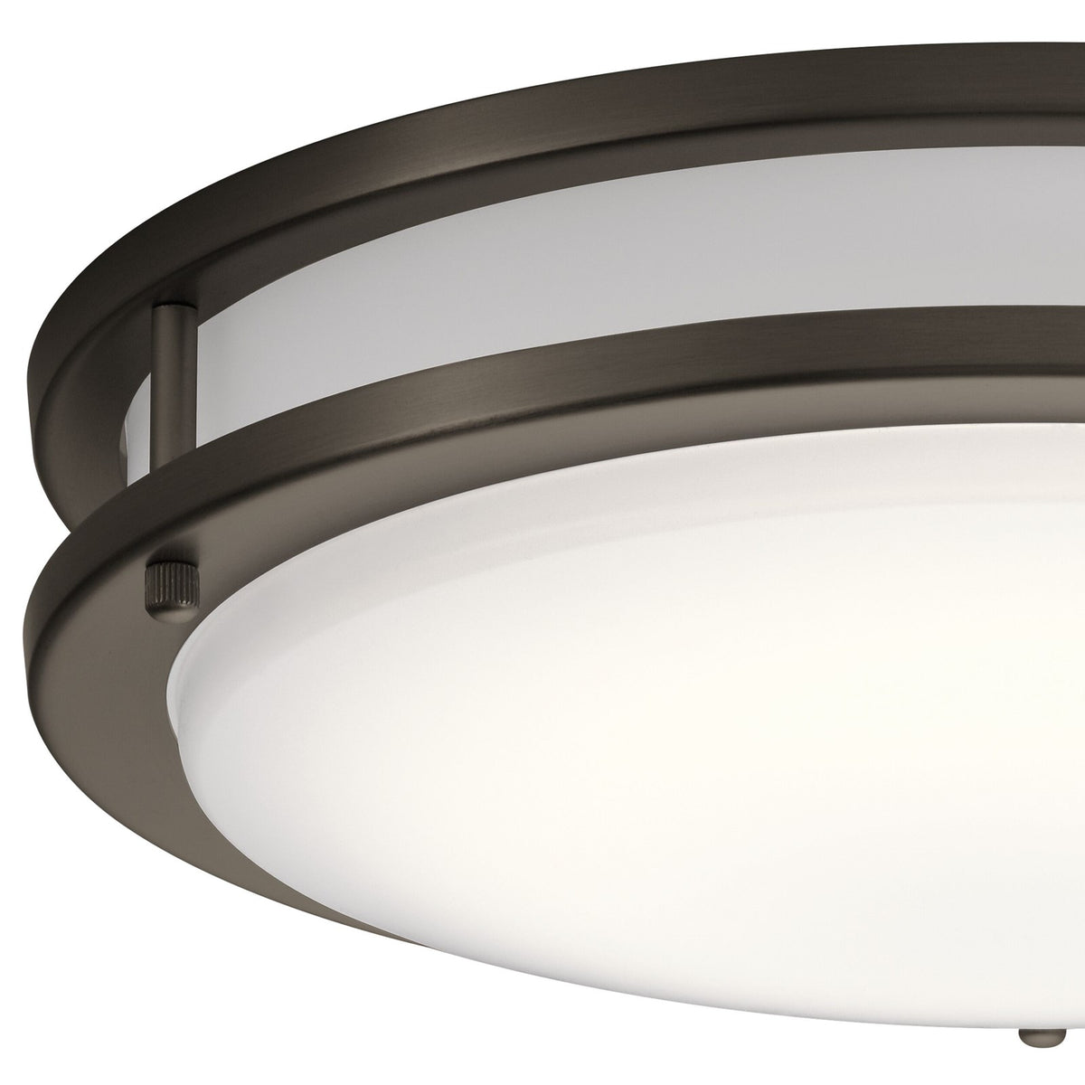 Kichler Avon 14in LED Flush Mount | Transitional Olde Bronze | Hallway & Bedroom Ceiling Light | 1280 Lumens 3000K Dimmable | Model 10769OZLED