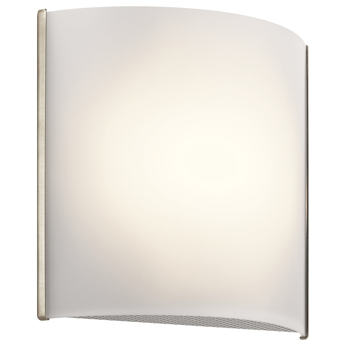 Kichler Wall Sconce LED 8.25x8", Brushed Nickel, White Acrylic