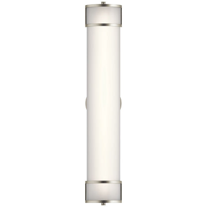 Kichler Linear Bath 24" LED, Brsh Nickel, White Text Polycarbonate