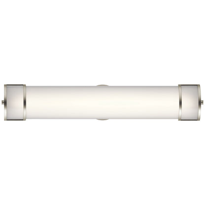 Kichler Linear Bath 24" LED, Brsh Nickel, White Text Polycarbonate