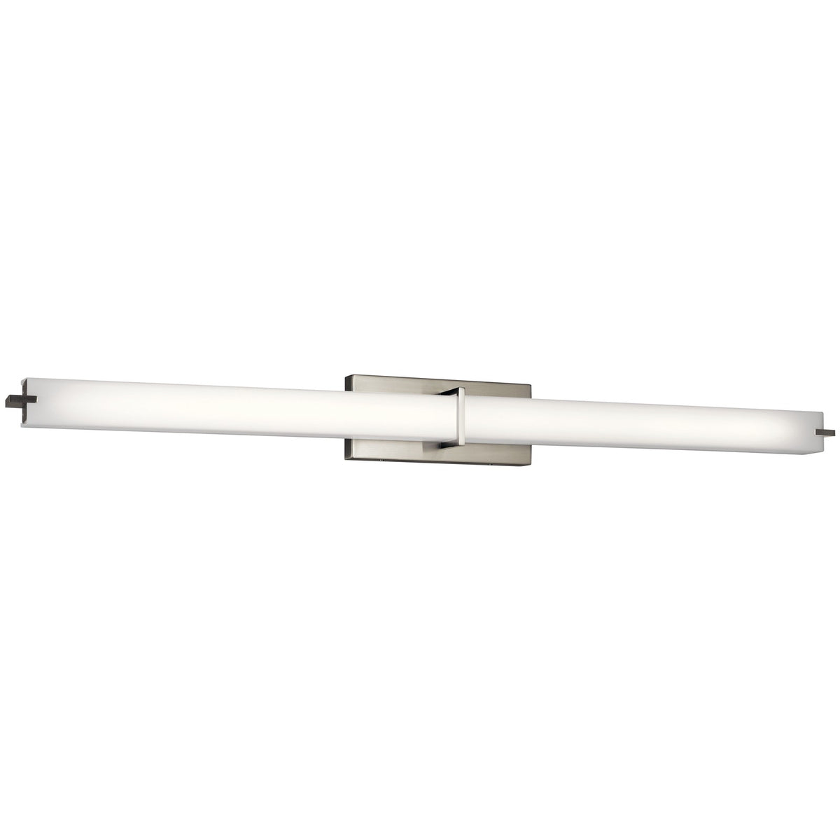 Kichler Linear Bath 48in 1-Light Vanity Light | Brushed Nickel and White Acrylic Diffuser | Bathroom Vanity | 49.25 x 4.75 in | Model 11148NILED