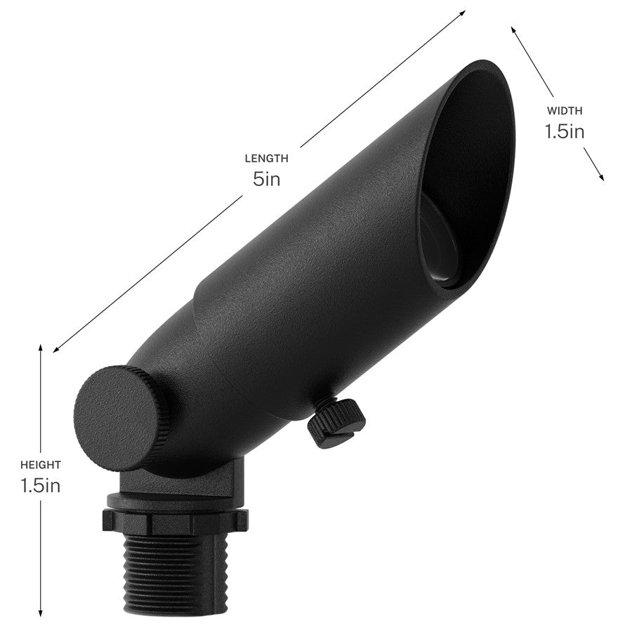 Kichler Adjustable Cowl MR8 Accent Light, Black Brass/Clear Soda Lime